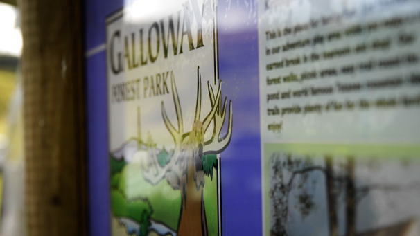 Galloway Forest Park sign