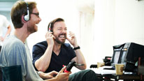 Stephen Merchant (left) and Ricky Gervais at work on Life's Too Short

