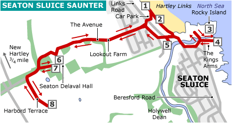 The map of the Seaton Sluice Saunter