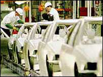 Bir otomobil fabrikası