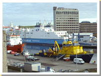 Photograph of Aberdeen harbour.