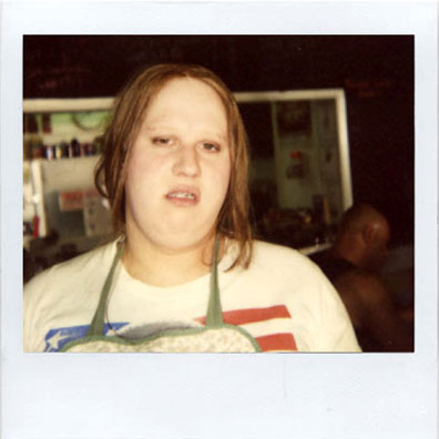 Matt Lucas make-up polaroid