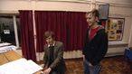 Gareth Malone conducts a lesson.