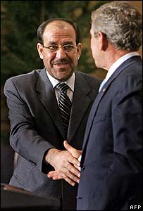 Ông Bush và Thủ tướng Iraq Nouri Maliki