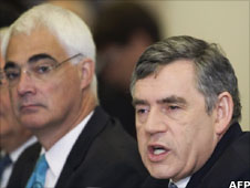 Alistair Darling and Gordon Brown