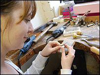 Lora individually handmakes jewellery