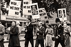war protestors marching in the UK in 1934
