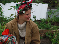 An allotment scene in Picture The Past by Earlham High School, Norwich.