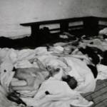 Another room inside the infamous Belsen Concentration Camp. 10,000 unburied dead were found at this camp. Another 13,000 died shortly after.