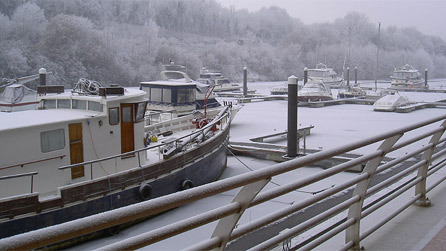 Tina Crocker sent in this amazing shot of the River Ely in Penarth - completely frozen over with snow on top