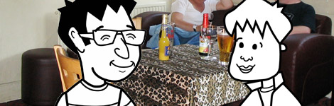 Khalid and Tim in the pub