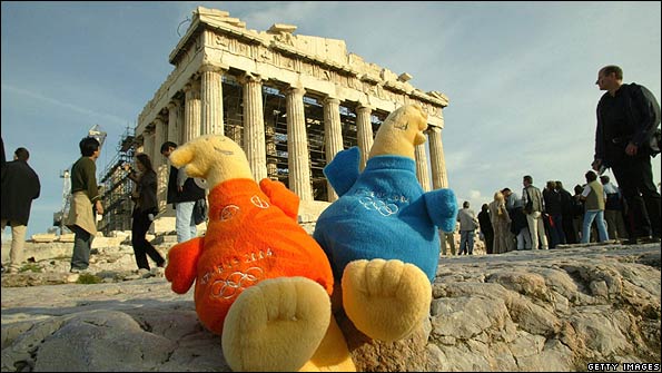Athena and Phevos were the unusual mascots of the Athens Games in 2004