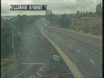 The A35/A33 at the Millbrook roundabout