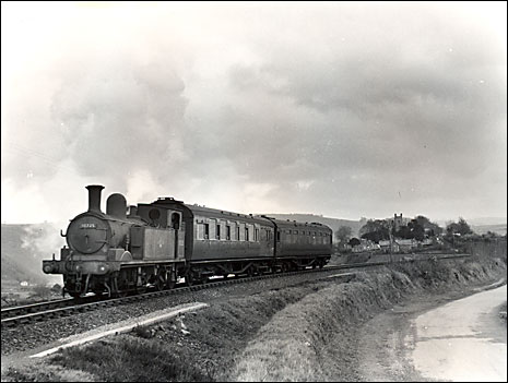 The 30225 climbing towards Gunnislake in 1961