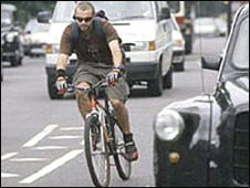 Cyclist in London