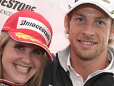 Becky with Jensen Button