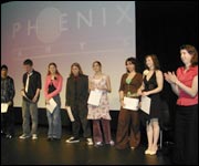 Everyone collects their certificates.