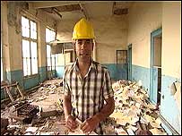 Ashley Blake in derelict factory