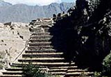 Image of ancient Inca terracing at Ollantaytambo