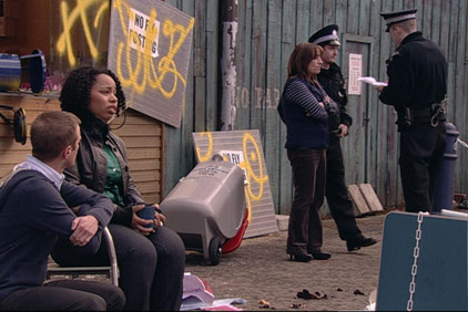 Carly, Deek, Shona and the police