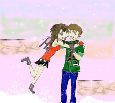 Anime Christmas Hug