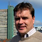 Barry on the roof of the BBC
