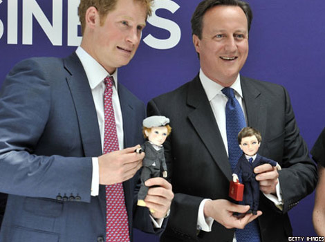 Lifelike dolls of David Cameron and Prince Harry