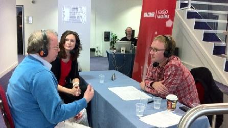 Adam Walton talking to Mike Hapgood and Lucie Green