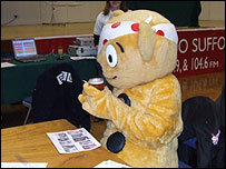 Pudsey with beer
