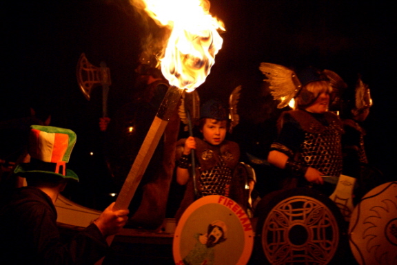 Young Vikings in the galley 