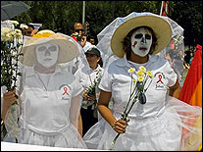 تظاهرات فعالان ایدز در مکزیکوسیتی