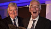 Minister for Heritage Alun Ffred Jones and Welsh-language winner John Davies © Academi/Emyr Young