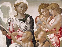 Detail of Michelangelo's Manchester Madonna