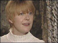 Sarah Vickery in the shell grotto