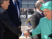 The Queen at the WPNSA, meeting its Chairman John Tweed