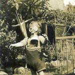 David Rudhall in Nan's garden, Perry Barr, Birmingham, summer 1941