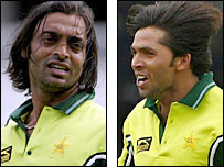 शोएब अख़्तर और मोहम्मद आसिफ़