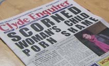 Newspaper headline 