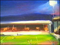 Turf Moor at night by Liam Spencer