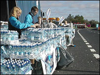 Great North Run water station