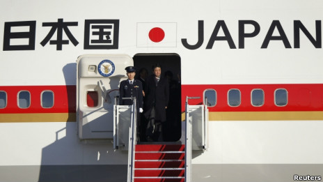 日本首相安倍已抵达美国首都华盛顿(21/02/2013)