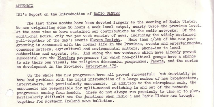 Controller's Report - BBC Northern Ireland Advisory Council Minutes, April