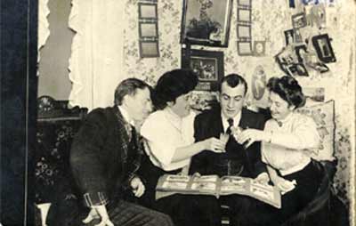 Postcard: "Postcard Collectors", c. 1910, American, Photographic,