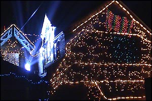 The lights at the Old Station in Leaton