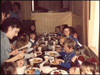 After storm party at Charsfield's Three Horseshoes