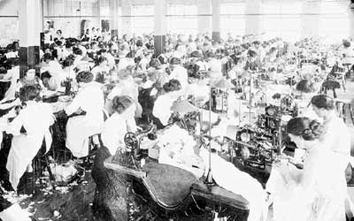 Women in sewing room