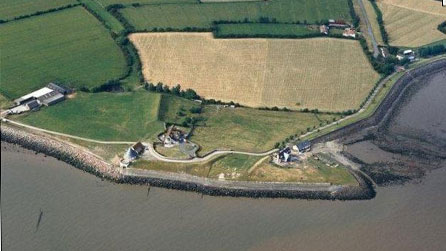 Aerial view of Goldcliff Point