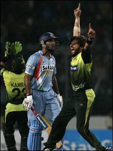 File picture of an India-Pakistan cricket match