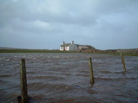 Water on the fields at Corsequoy at 10:28am.