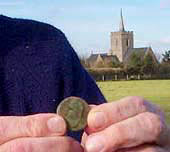 Image of a Roman coin found in Thriplow